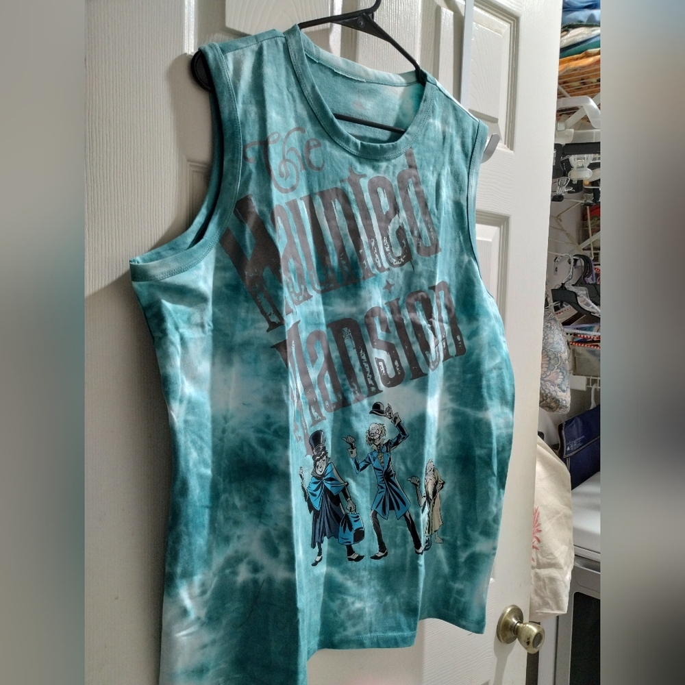 Man's Large Haunted Mansion tank top